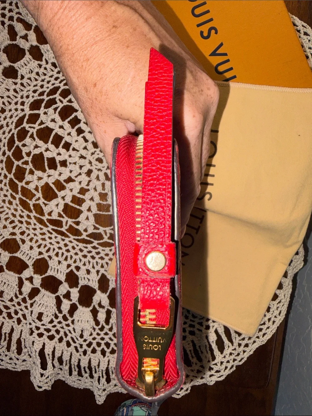 Louis Vuitton Red Zip Wallet 2020